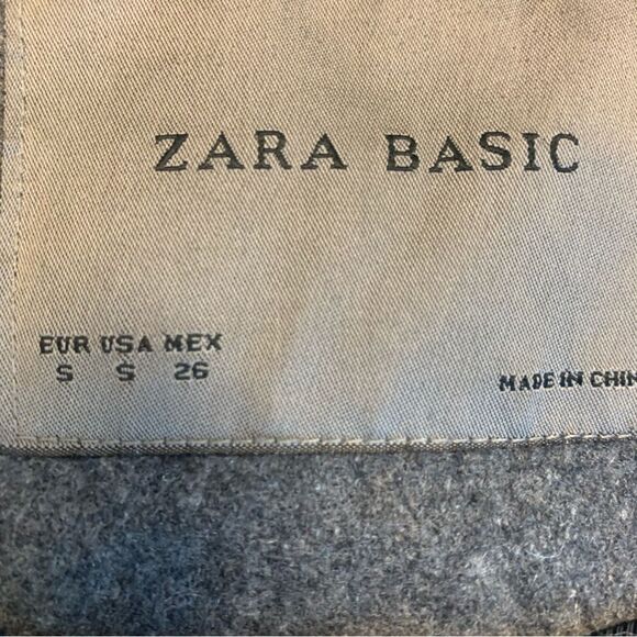 ZARA dark gray hooded fall winter coat Sz S - Picture 6 of 9